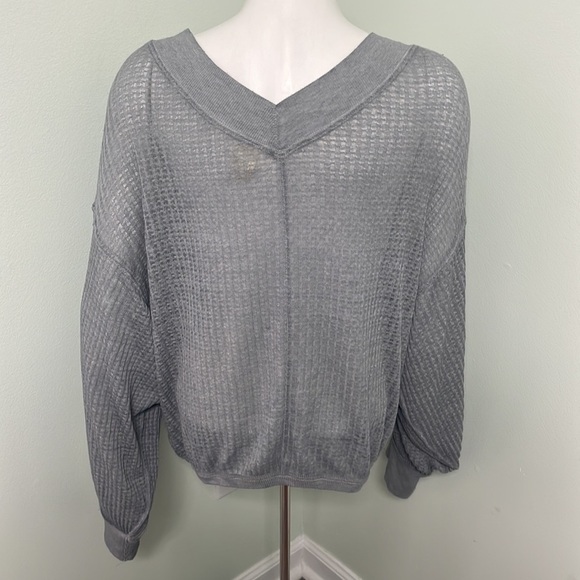 We The Free Super Oversized South Side Thermal Waffle Knit Top - Picture 10 of 12